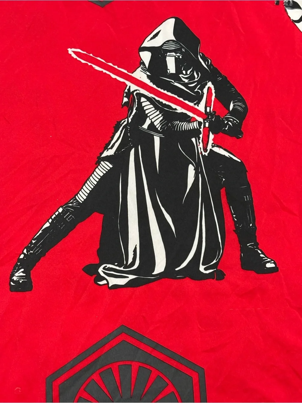 Star Wars VII Force Awakens Full Queen Flat Sheet Kylo Ren Crossguard Lightsaber